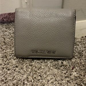 Michael Kors Pebble Gray Leather Wallet
